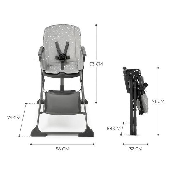 Стільчик для годування Kinderkraft Foldee W25-ED8591 фото