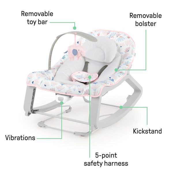 Шезлонг-гойдалка Ingenuity Keep Cozy 3-в-1 Grow with Me W25-ED8947 фото