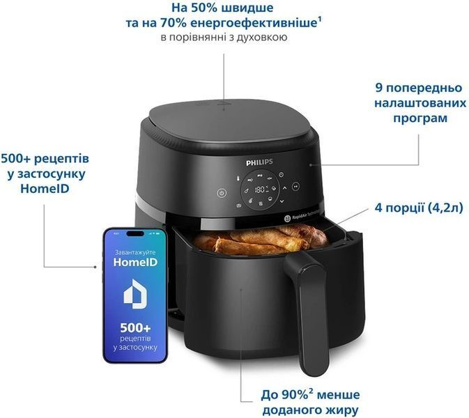 Мультипіч PHILIPS Ovi digital NA229/00 1500 Вт/4,2л/9 програм/сенсорне керування NA229/00 фото