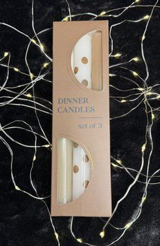 Набір свічок Dinner Candles у горошок, 22 см, 3 шт DC22DOT фото