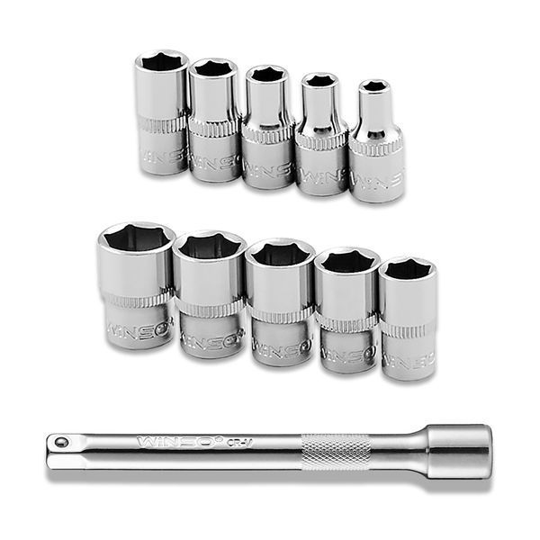 Набір торцевих головок WINSO PRO 1/4&Prime; з тріскачкою 72T, 4&ndash;13 мм 904012 фото