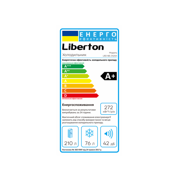 Холодильник LIBERTON LRD 185-312SH LRD 185-312SH фото