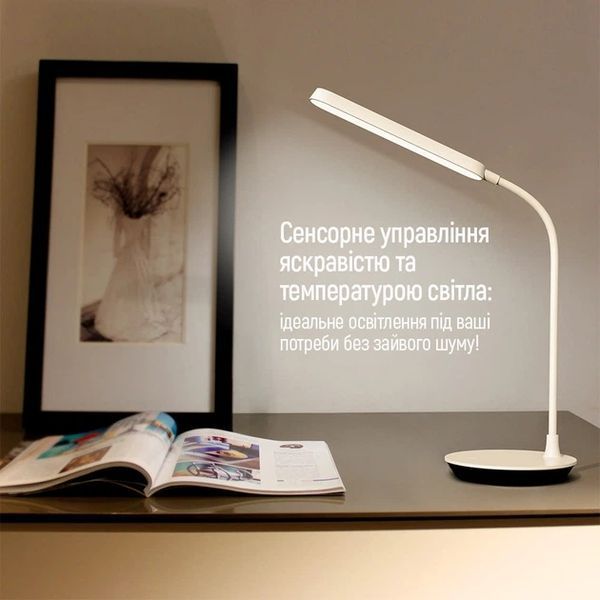 Настільна LED лампа ColorWay Portable & Flexible з вбудованим акумулятором White CW-DL06FPB-W фото
