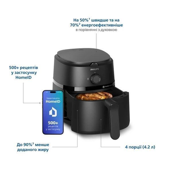Мультипіч PHILIPS NA120/00, 1500 Вт/4,2л/12 програм/механічне керування NA120/00 фото
