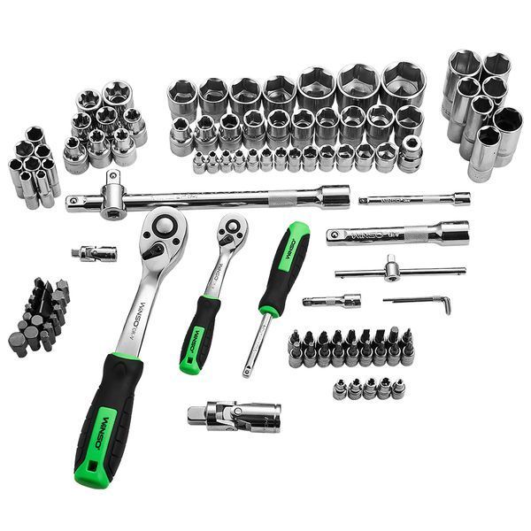 Професійний набір інструментів в кейсі WINSO Pro 1/2", 1/4" 72 T, CR-V, 110 од. 924110 фото