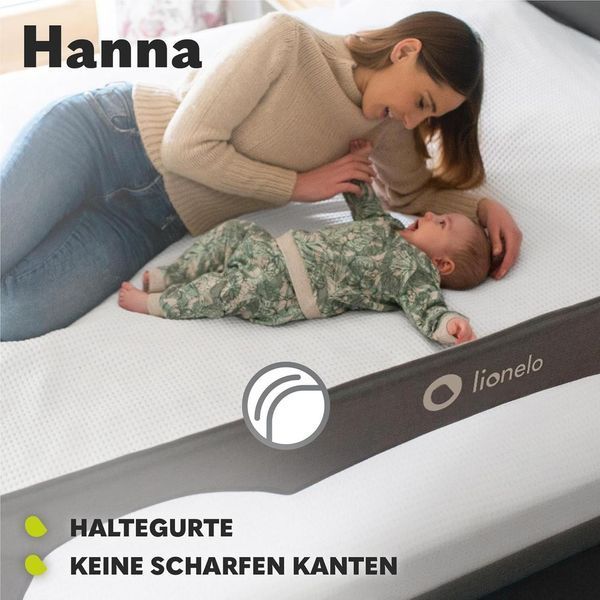 Захисний бар&rsquo;єр для ліжка Lionelo Hanna, 150&times;66 см W25-ED8922 фото