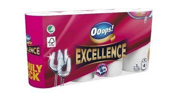 Паперові рушники Ooops! Excellence, 3 шари, 4 рулони, 52 відриви 5998648707052 фото