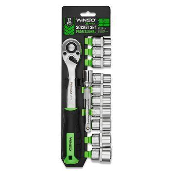 Набір торцевих головок WINSO PRO 1/2&Prime; з тріскачкою 72T, 10&ndash;24 мм 902012 фото