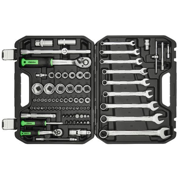 Професійний набір інструментів в кейсі WINSO Pro 1/2", 1/4" 72 T, CR-V, 82 од. (4шт/ящ) 924082 фото