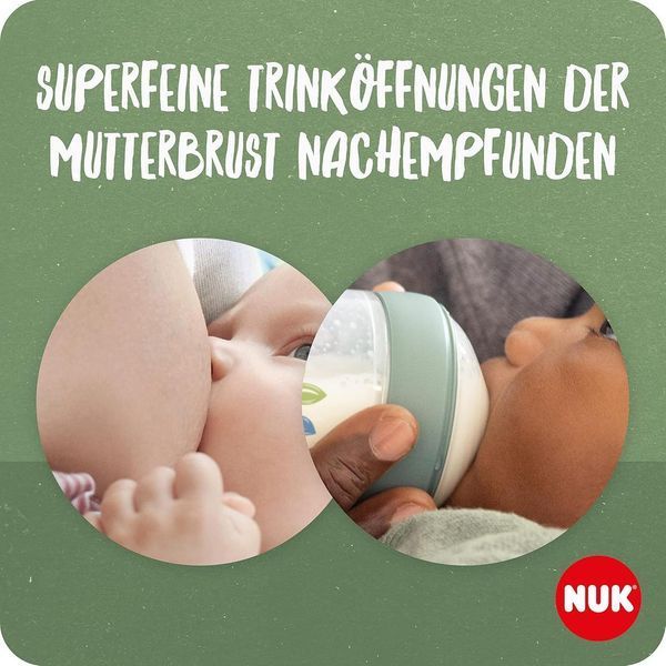 Набір NUK for Nature: 2 пляшечки (150 мл і 260 мл) + 2 силіконові соски W25-ED9476 фото