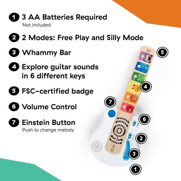 Дерев&rsquo;яна гітара Baby Einstein Hape Strum Along Songs Magic Touch W25-ED9018 фото