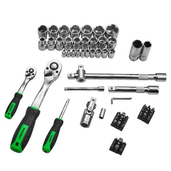 Професійний набір інструментів в кейсі WINSO Pro 1/2", 1/4" 72 T, CR-V, 73 од. (4шт/ящ) 924073 фото