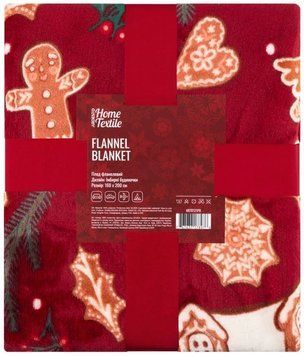 Плед ARDESTO Christmas Flannel &laquo;Імбирні будиночки&raquo;, 160&times;200 см (ART0121PB) ART0121PB фото