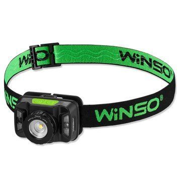 Ліхтар налобний WINSO 220 lm CREE XTE 5W, Zoom, 1800 mAh, сенсор, білий/червоний 750700 фото