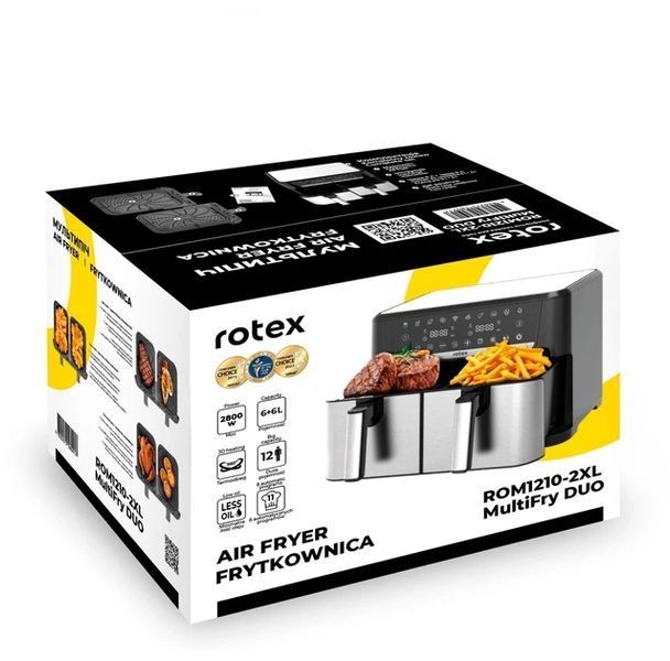 Мультипіч Rotex ROM1210-2XL MultiFry DUO 12л 2800Вт ROM1210-2XL фото
