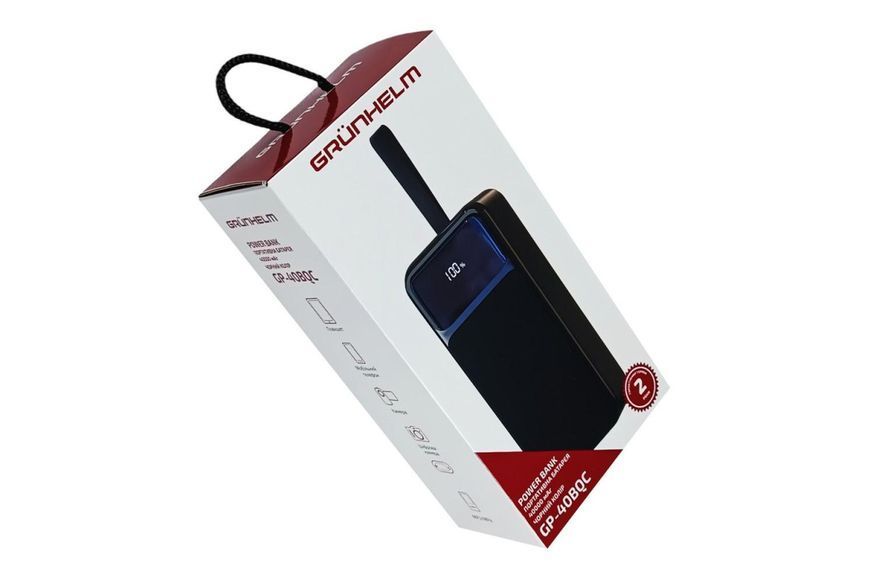 Повербанк GRUNHELM GP-40BLT 40000 mAh 65W чорний W-GP-40BLT фото