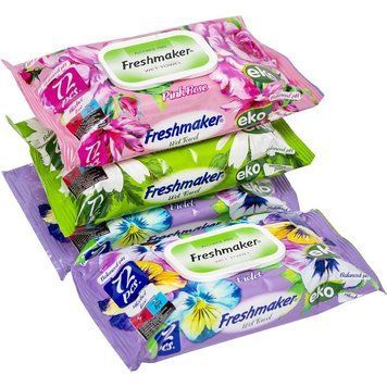 Вологі серветки Freshmaker Eko Flower, 72 шт. 4524 фото