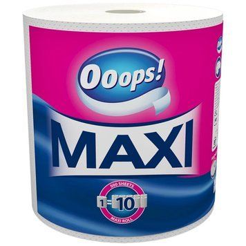 Паперові рушники Ooops! Maxi Design, 2 шари, 1 рулон, 500 відривів 5998648704297 фото
