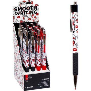 Ручка кулькова автоматична VINSON Lipstick синя (222) 3220 фото