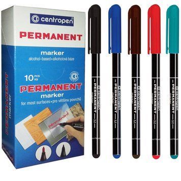 Маркер перманентний Centropen 1 мм коричневий (2846) 2846К фото