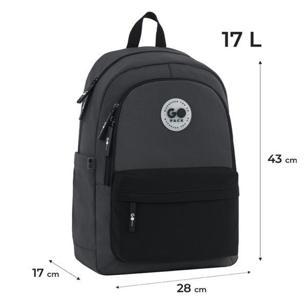 Рюкзак GoPack Education Teens чорний/сірий (GO26-141L-4) GO26-141L-4 фото