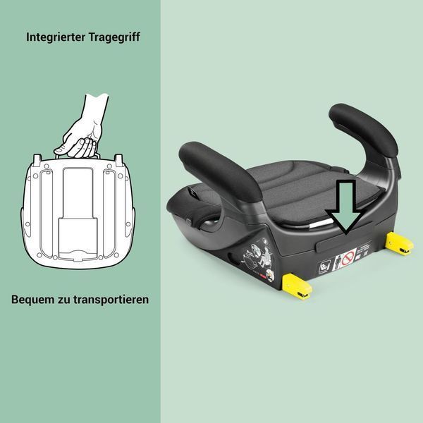 Автокрісло-бустер Peg Perego Viaggio Shuttle Isofix 125&ndash;150 см, чорне W25-ED8951 фото