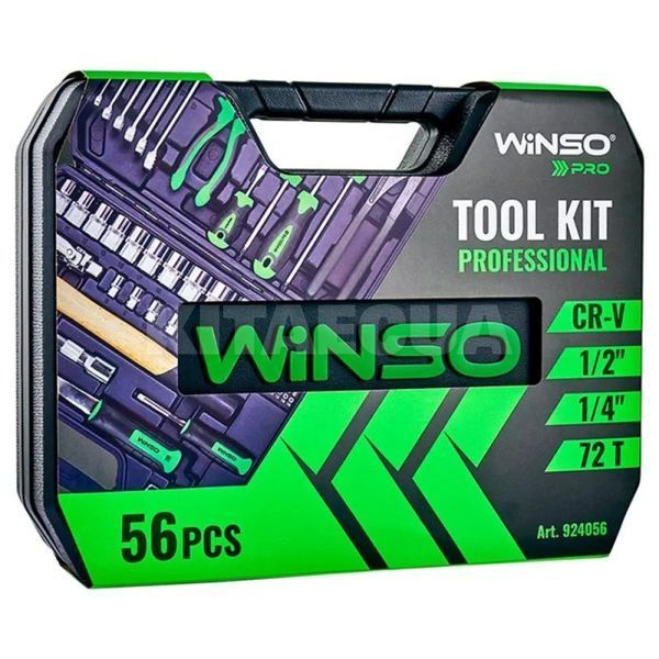 Набір інструментів WINSO PRO 1/2&Prime; + 1/4&Prime; 56шт 924056 фото