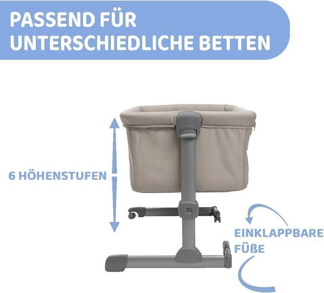 Ліжечко Chicco Next2Me Essential, бежеве W25-ED8796 фото