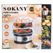 Пароварка електрична Sokany SK-07018 1800W трирівнева 11 літрів SK-07018 фото 7