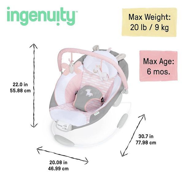 Шезлонг-гойдалка Ingenuity з вібрацією та мелодіями W25-ED8920 фото