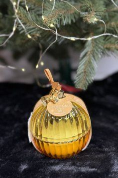 Аромасвічка в склі "Золота куля з дзвіночками", 12 см AROMA-BALL12 фото