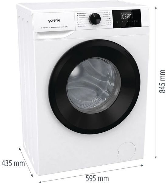Пральна машина Gorenje W3NGPI72SBS 7кг/1200об./Інвертор/ Чорний люк W3NGPI72SBS фото