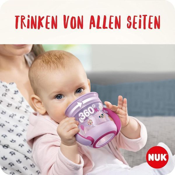 Набір чашок-непроливайок NUK Mini Magic Cup 160 мл (2 шт.), для хлопчика W25-ED8192 фото