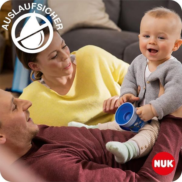 Набір чашок-непроливайок NUK Mini Magic Cup 160 мл (2 шт.), для хлопчика W25-ED8192 фото