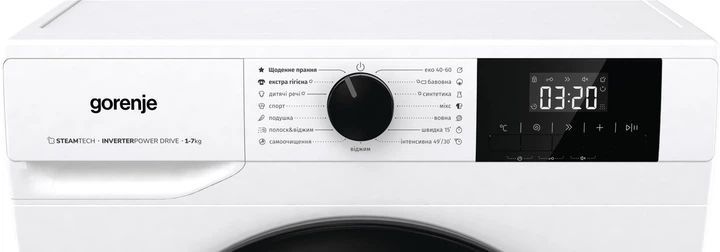 Пральна машина Gorenje W3NGPI72SBS 7кг/1200об./Інвертор/ Чорний люк W3NGPI72SBS фото