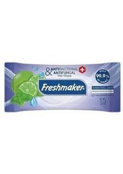 Антибактеріальні вологі серветки Freshmaker Lemon/Lime, 15 шт. 4233 фото