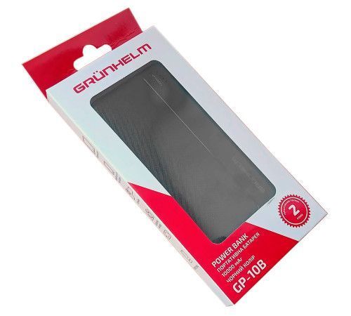 Повербанк GRUNHELM GP-10B 10000 mAh чорний GP-10B фото