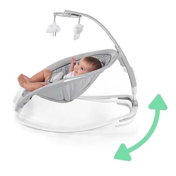 Шезлонг-гойдалка Ingenuity Cuddle Lamb з вібрацією та мелодіями W25-ED8919 фото