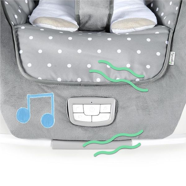 Шезлонг-гойдалка Ingenuity Cuddle Lamb з вібрацією та мелодіями W25-ED8919 фото