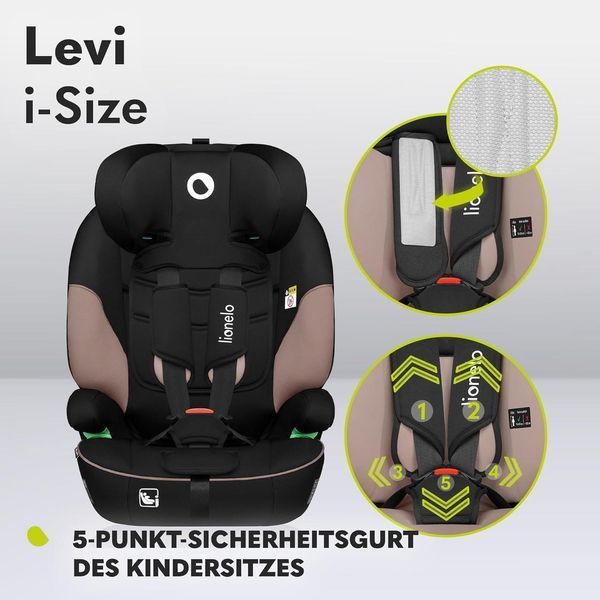 Дитяче автокрісло Lionelo Levi i-Size, 76&ndash;150 см W25-ED8773 фото