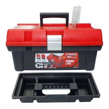 Ящик для інструментів 12" Stuff Carbo Semi Profi Alu червоний 312*167*130 HAISSER 90064 фото