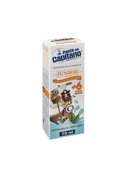 Зубна паста Pasta del Capitano Junior Soft Mint 6+ 75 мл PTPJSM75 фото