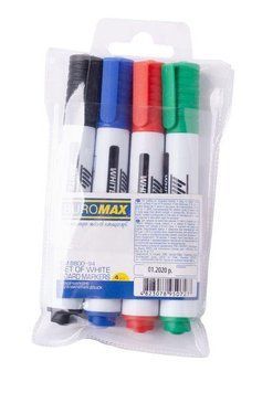 Набір маркерів для дошки BUROMAX 4 штуки (BM.8800-94) BM.8800-94 фото