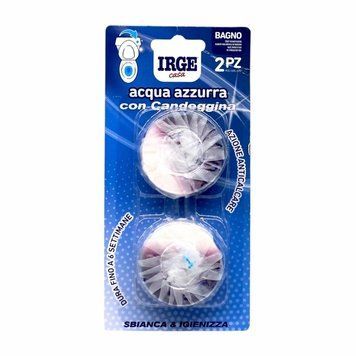 IRGE 2в1 таблетки для зливного бачка Blue з відбілювачем 2 шт х 50 г DEO7000A фото
