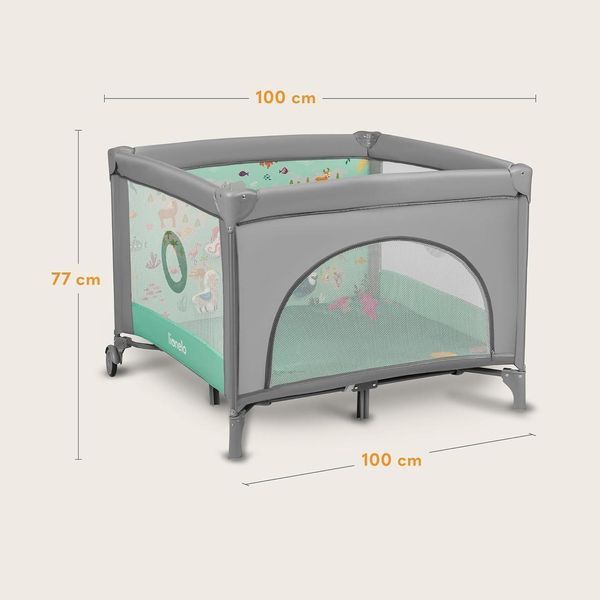 Ліжечко-манеж Lionelo Mille 2-в-1, 100&times;100 см, до 15 кг W25-ED8013 фото