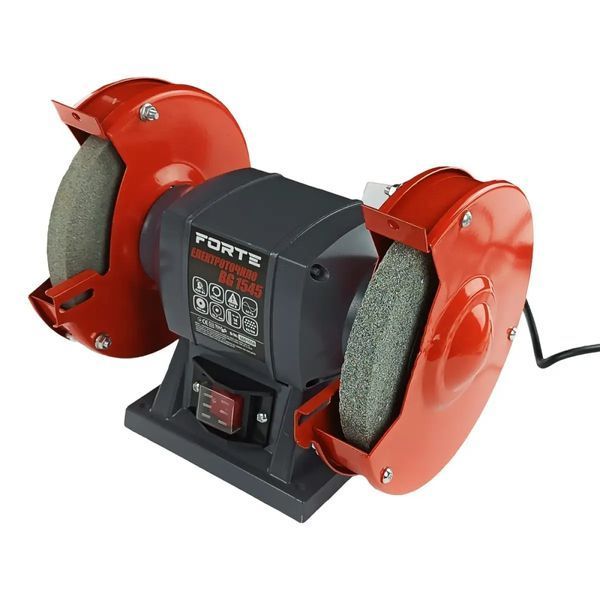 Електроточило FORTE BG1545 450Вт, 150х16х12,7мм, 2950об/хв. з двома шліфкругами BG1545 фото