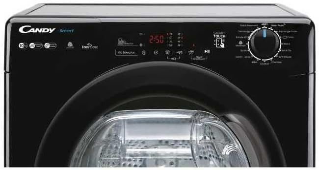 Сушильна машина Candy Smart CSEH10A2DBEBX-47, 10 кг, A++, 282 кВт&middot;год/рік, 66 дБ, чорна CSEH10A2DBEBX-47 фото