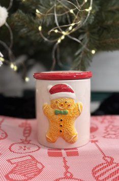 Різдвяна керамічна банка &laquo;Пряничний будиночок&raquo; 13 см JAR13P фото