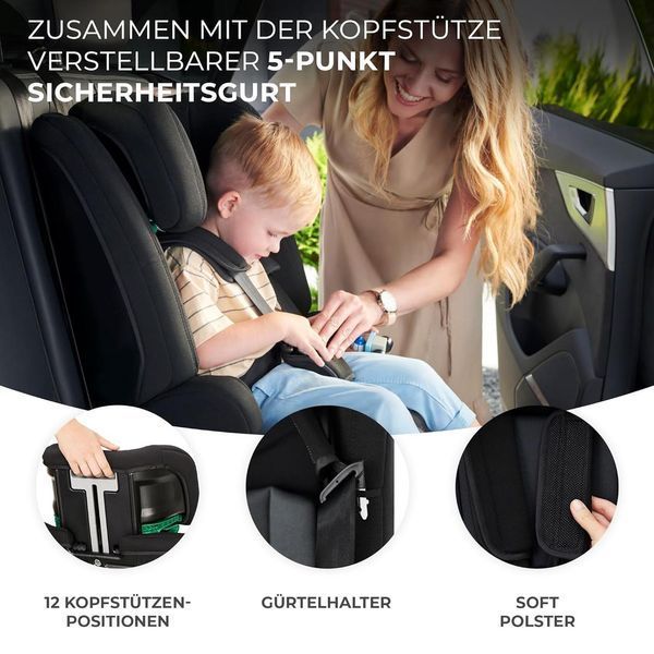 Дитяче автокрісло Kinderkraft SAFETY FIX 2 i-Size, 9&ndash;36 кг (76&ndash;150 см) W25-ED8579 фото