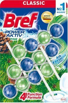 Bref Power Aktiv туалетні блоки для унітазу Pine 3&times;50 г (9000101820881) BWCPAP150 фото